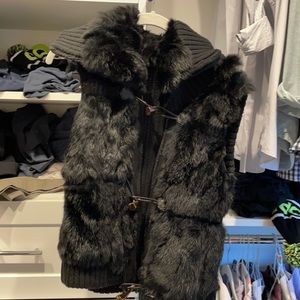 Fur Vest with toggle closure